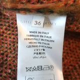 Stella McCartney Leopard Print Sweater Neon Multicolor Brushed Mohair Size 36