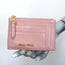 Miu Miu Zip Card Holder Wallet Rose Pink Madras Leather