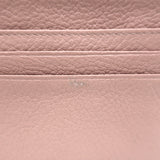 Miu Miu Zip Card Holder Wallet Rose Pink Madras Leather