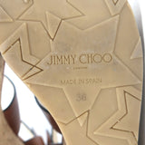 Jimmy Choo Aleili Cork Platform Wedge Sandals Brown Leather Size 36