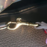 Saint Laurent Small Sac De Jour Tote Taupe Grained Leather Shoulder Bag