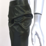 Dolce & Gabbana Satin Pencil Skirt Dark Olive Leopard lined Size 42