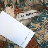 Ulla Johnson Blouse Noor Nimbus Metallic Printed Size 4 Bishop-Sleeve Top NEW