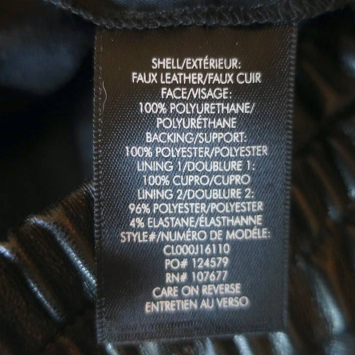 Alice + Olivia Pete Vegan Leather Jogger Pants Black Size Small