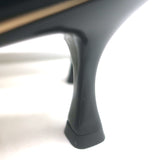 Authentic Larroude Ines buckled slingback pumps, black leather pointed-toe heels, pre-owned and gently worn.