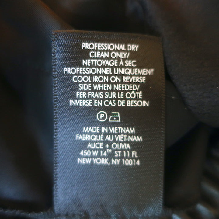 Alice + Olivia Pete Vegan Leather Jogger Pants Black Size Small
