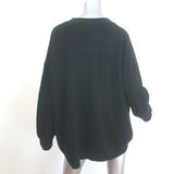 Jenni Kayne Cashmere V-Neck Cocoon Cardigan Black Ribbed Knit Size Large