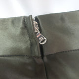 Dolce & Gabbana Satin Pencil Skirt Dark Olive Leopard lined Size 42