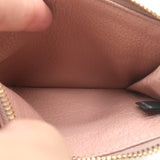 Miu Miu Zip Card Holder Wallet Rose Pink Madras Leather
