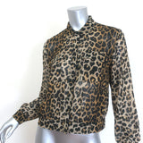 AllSaints Adeliza Leopard Print Crepe Blouse Size Small Long Sleeve Top