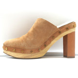Veronica Beard Grita Clogs Tan Suede Size 6 Platform Mules