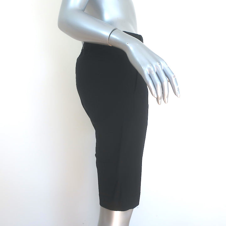 Vince Coin Pocket Bermuda Shorts Black Stretch Cotton Size 2