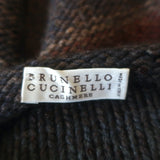 Brunello Cucinelli Sequined Sweater Navy/Red Striped Cashmere-Silk Size Medium