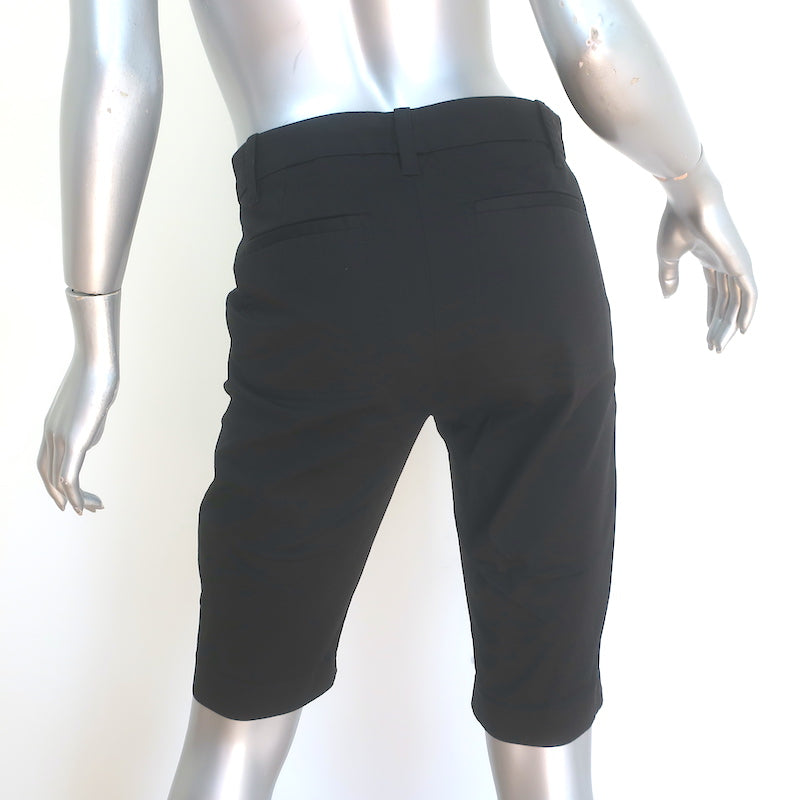 Vince Coin Pocket Bermuda Shorts Black Stretch Cotton Size 2