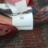 Brunello Cucinelli Sequined Sweater Navy/Red Striped Cashmere-Silk Size Medium