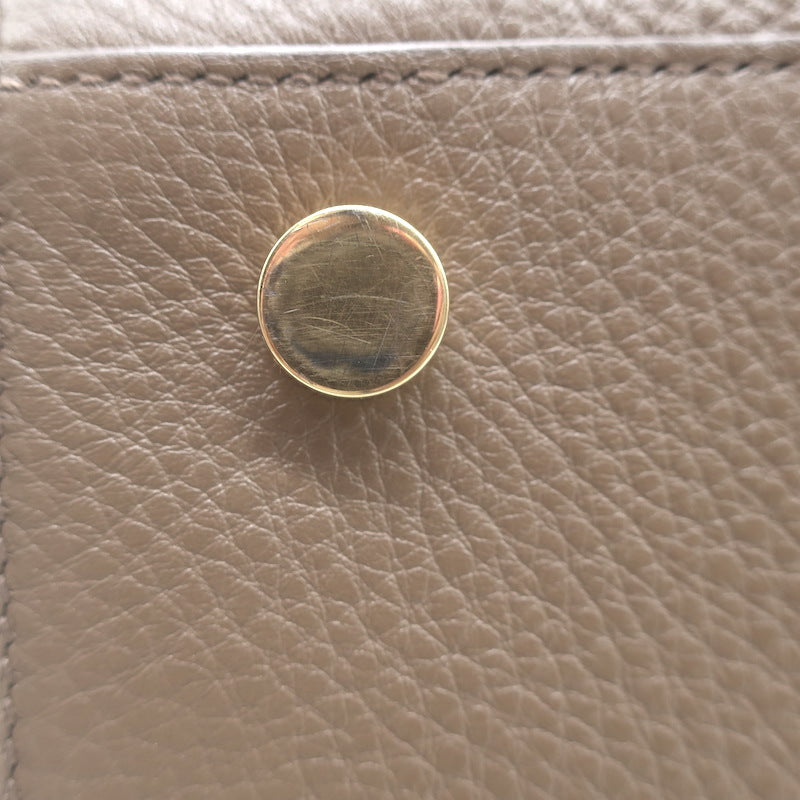 Saint Laurent Small Sac De Jour Tote Taupe Grained Leather Shoulder Bag