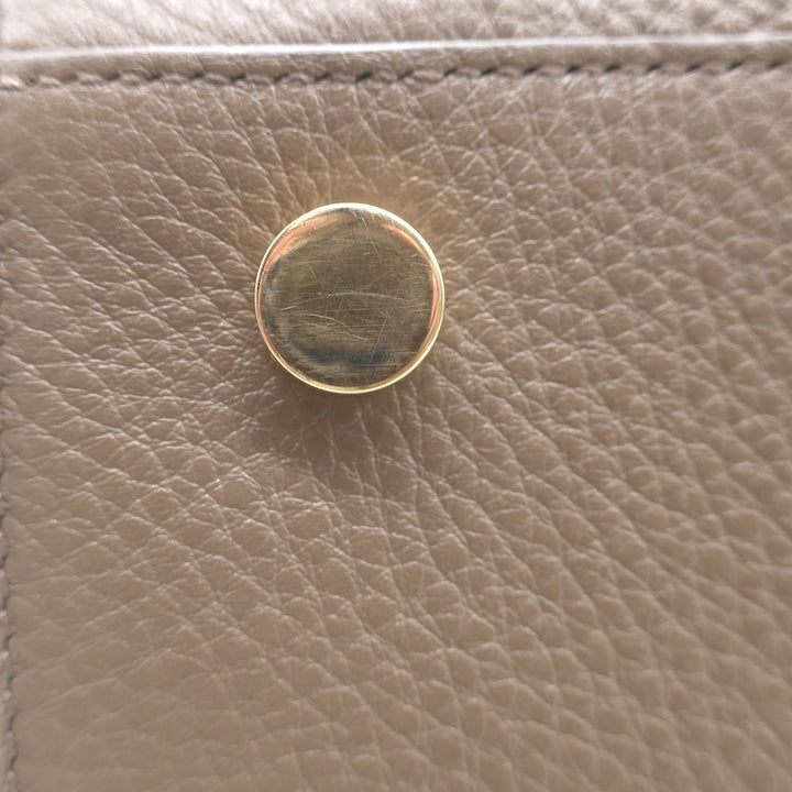 Saint Laurent Small Sac De Jour Tote Taupe Grained Leather Shoulder Bag
