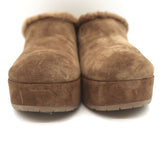 Gianvito Rossi Lyss Shearling Clogs Brown Suede Size 36 Platform Mules