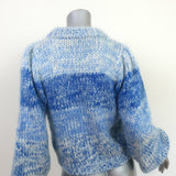 GANNI Julliard Sweater Blue Striped Mohair-Wool Size Small