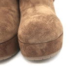 Gianvito Rossi Lyss Shearling Clogs Brown Suede Size 36 Platform Mules