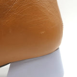 Marni Contrast-Heel Ankle Boots Camel & Gray Leather Size 37.5