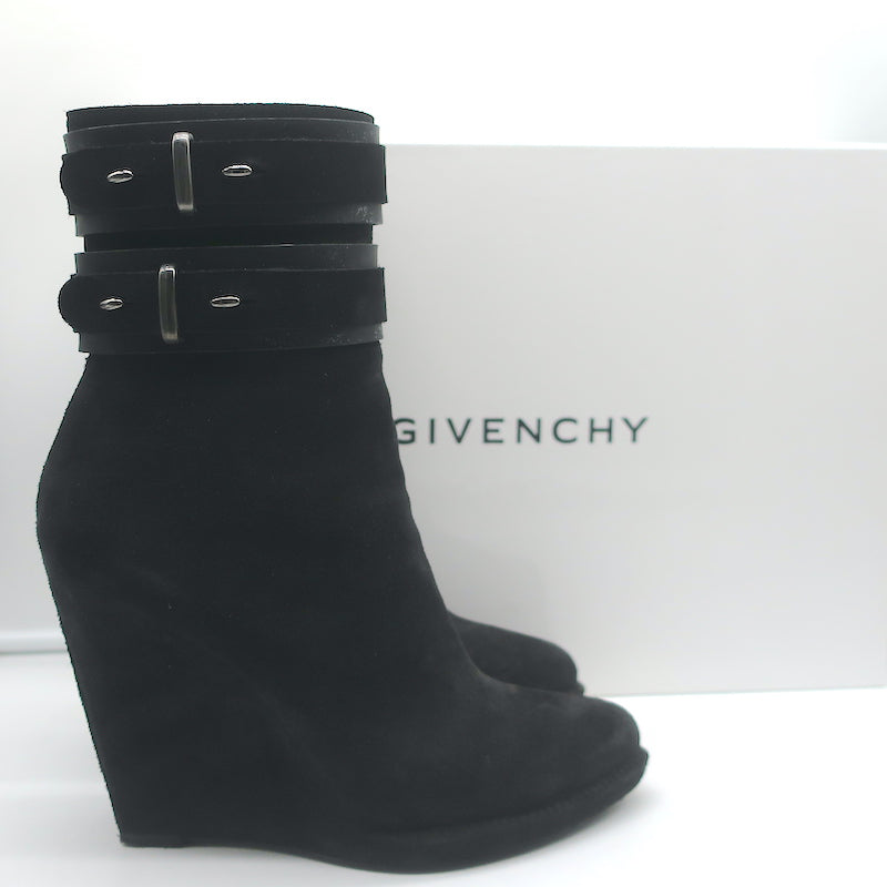 givenchy leather wedge boots