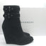 Givenchy Wedge Ankle Boots Black Suede Size 39