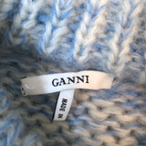GANNI Julliard Sweater Blue Striped Mohair-Wool Size Small