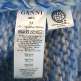 GANNI Julliard Sweater Blue Striped Mohair-Wool Size Small
