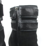 Givenchy Wedge Ankle Boots Black Suede Size 39