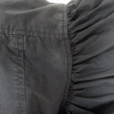 FRAME Gillian Puff Sleeve Mini Shirt Dress Black Cotton Size Small