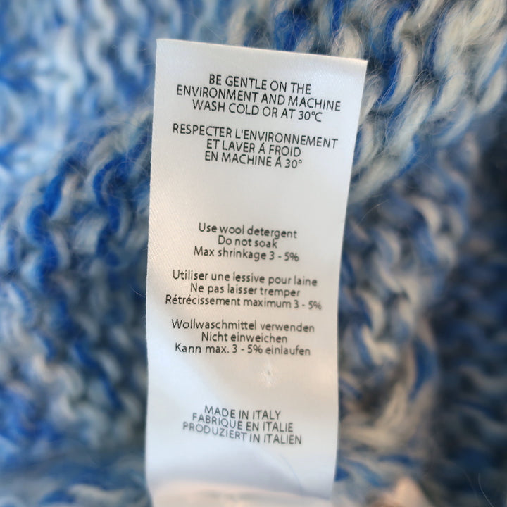 GANNI Julliard Sweater Blue Striped Mohair-Wool Size Small