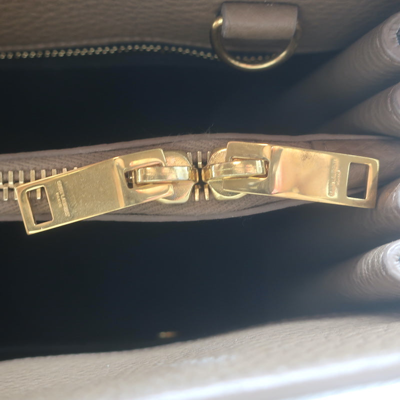 Saint Laurent Small Sac De Jour Tote Taupe Grained Leather Shoulder Bag