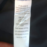 FRAME Gillian Puff Sleeve Mini Shirt Dress Black Cotton Size Small