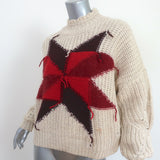 Isabel Marant Sweater Hanoi Ecru Nordic Star Intarsia Knit Size 38