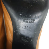 Marni Contrast-Heel Ankle Boots Camel & Gray Leather Size 37.5