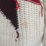 Isabel Marant Sweater Hanoi Ecru Nordic Star Intarsia Knit Size 38