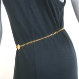 Vintage Chanel 98P CC Logo Disc Chain Belt Gold One Size