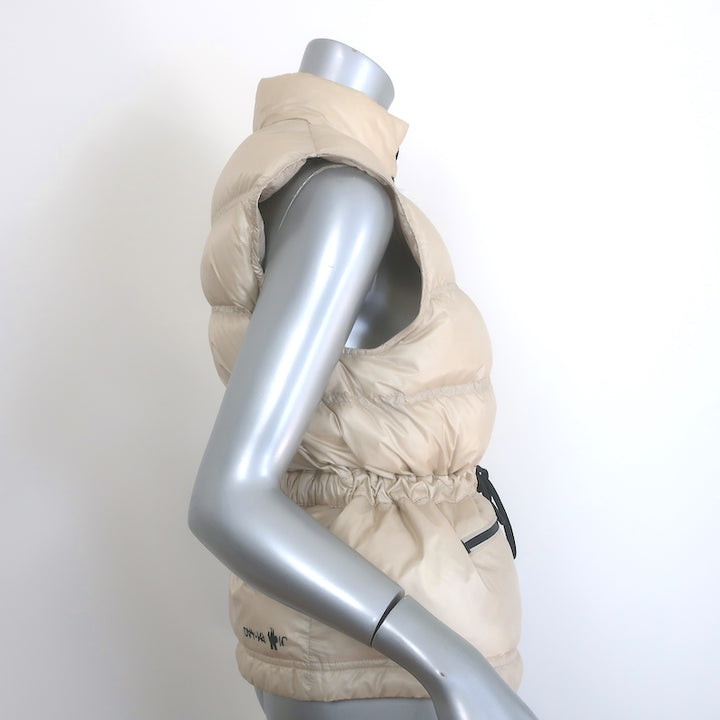 Moncler Grenoble Arolles Ripstop Down Puffer Vest Beige Size 2