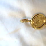 Vintage Chanel 98P CC Logo Disc Chain Belt Gold One Size