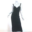 Khaite Nina Midi Dress Black Ribbed Knit Size Medium NEW