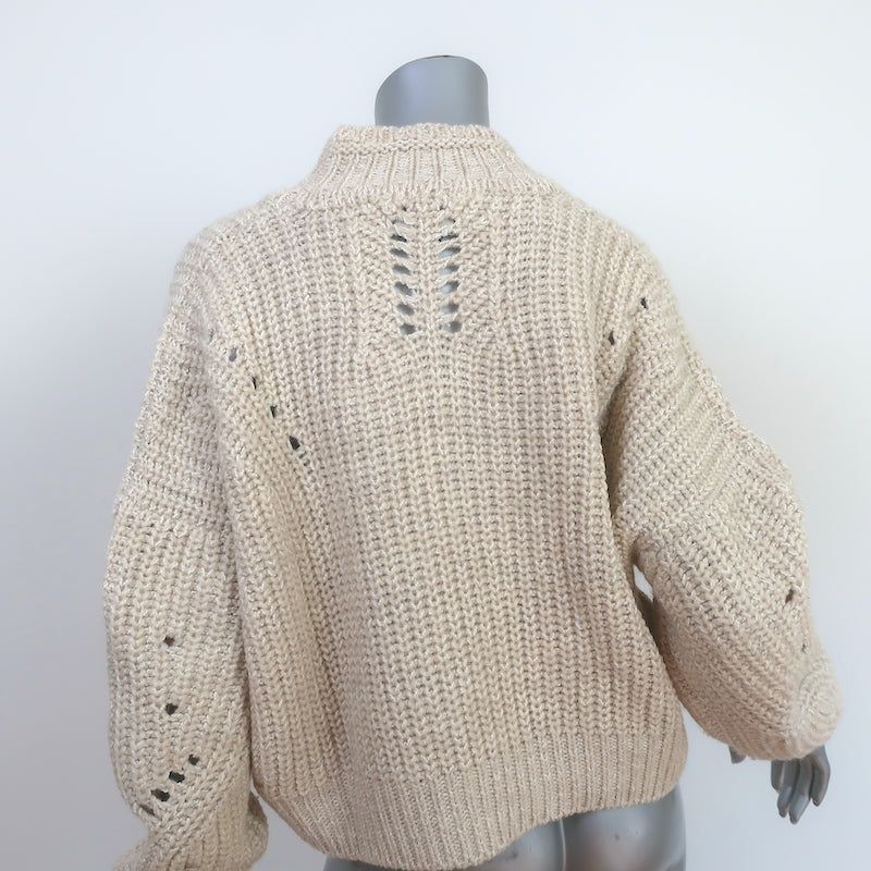 Isabel Marant Sweater Hanoi Ecru Nordic Star Intarsia Knit Size 38