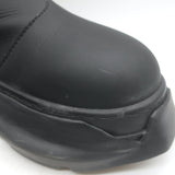 Rick Owens DRKSHDW Abstract Beatle Boots Black Faux Leather Size 37.5 D