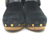 Veronica Beard Dacey Clogs Black Suede Size 6 Platform Mules
