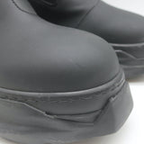 Rick Owens DRKSHDW Abstract Beatle Boots Black Faux Leather Size 37.5 D