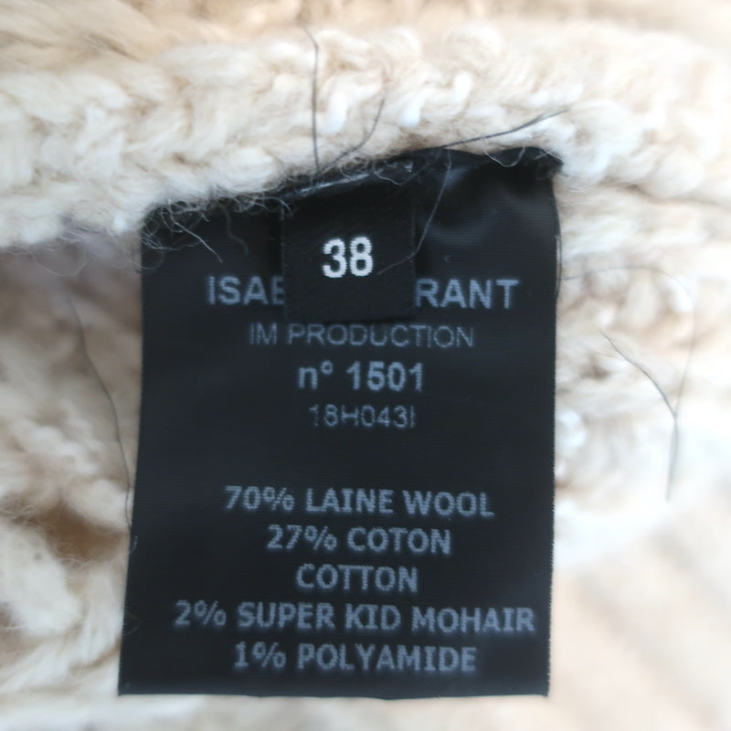 Isabel Marant Sweater Hanoi Ecru Nordic Star Intarsia Knit Size 38