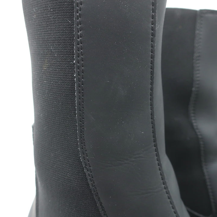 Rick Owens DRKSHDW Abstract Beatle Boots Black Faux Leather Size 37.5 D