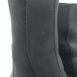 Rick Owens DRKSHDW Abstract Beatle Boots Black Faux Leather Size 37.5 D