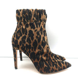 Chloe Gosselin Maud Ankle Boots Leopard Print Velvet Size 38.5 NEW