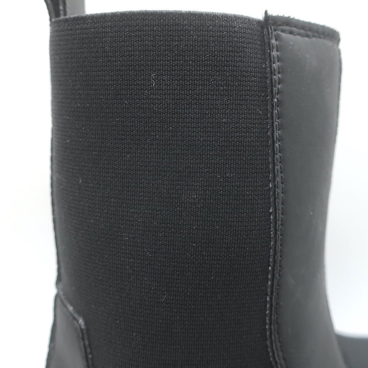 Rick Owens DRKSHDW Abstract Beatle Boots Black Faux Leather Size 37.5 D